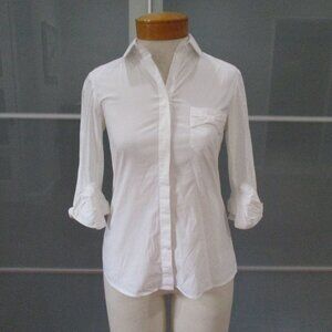 Anne Fontaine Stretch Poplin "Malou" 3/4 Sleeve Blouse